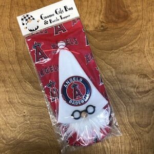Gnome Gift Bag Bottle Topper LA Angels Baseball Red MLB Sports Wine Halo